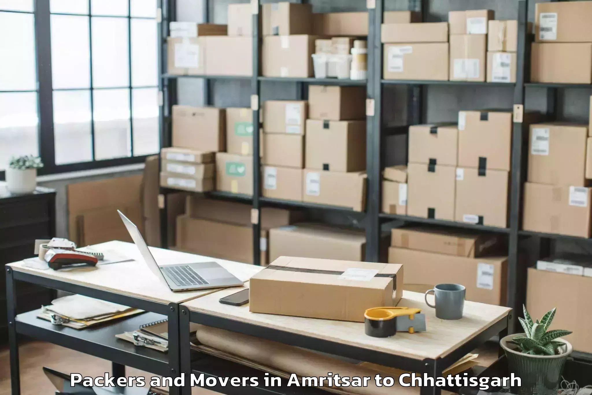 Professional Amritsar to Iit Bhilai Packers And Movers